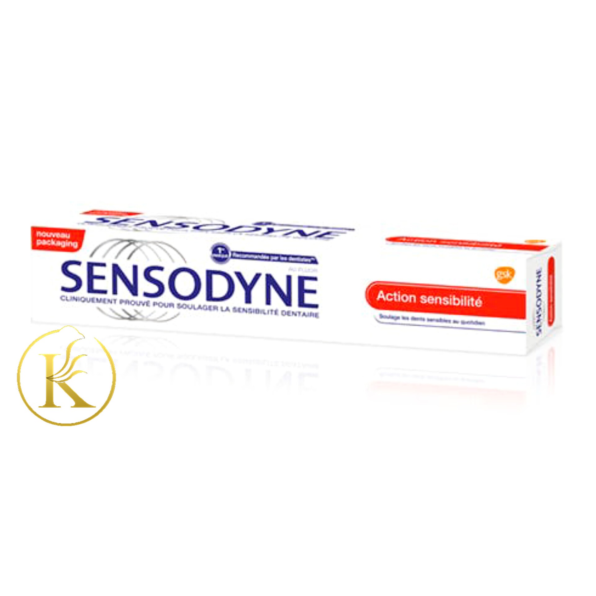 خمیر دندان سنسوداین فرانسوی Sensodyne مدل Action Sensibilite دندان های حساس حجم 75 میل