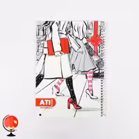 دفتر مشق 80 برگ سیمی طرح فشن آتی