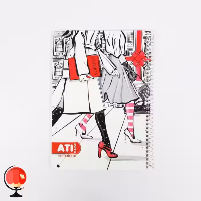 دفتر مشق 80 برگ سیمی طرح فشن آتی