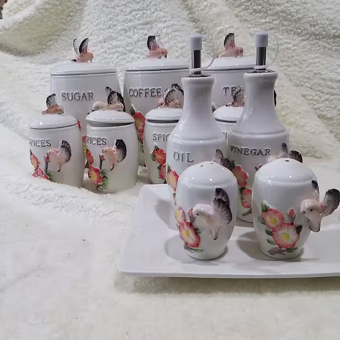 پاسماوری سرامیکی گل بدجیته 12 پارچه کیفیت درجه یک 