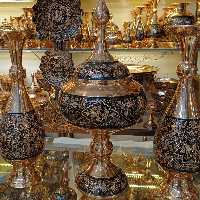 ست گلدان و شکلات خوری لاکچری مس