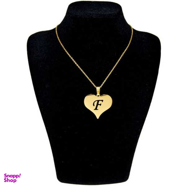 گردنبند نقره طرح F کد 002