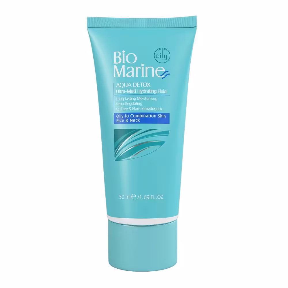 مرطوب کننده و مات کننده فلوئیدی بایومارین حجم 50 میلی لیتر مدل AQUA  DETOX 
