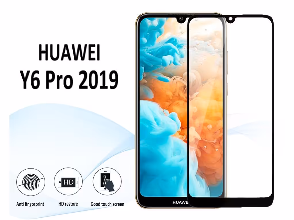 گلس و محافظ تمام صفحه Mletubl Full Glass For Huawei Y6 Pro 2019
