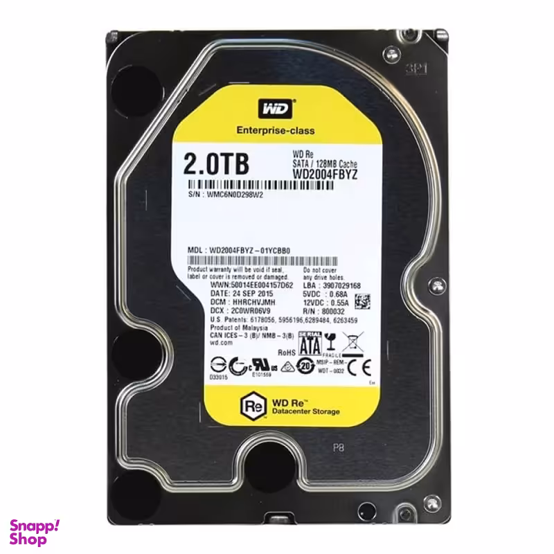 هارد دیسک اینترنال وسترن دیجیتال مدل WD2004FBYZ