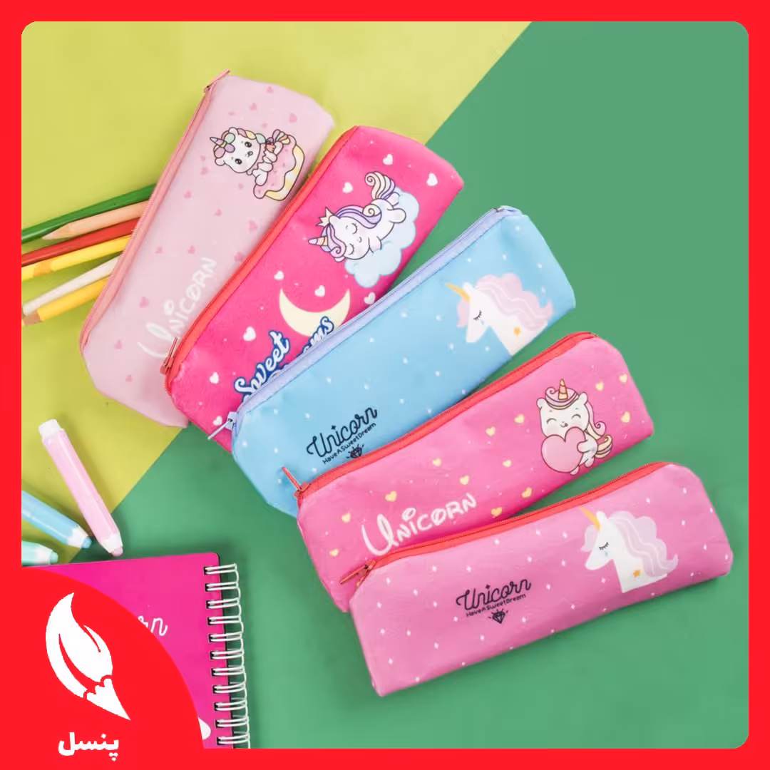  جامدادی تک زیپ مخمل یونیکورن