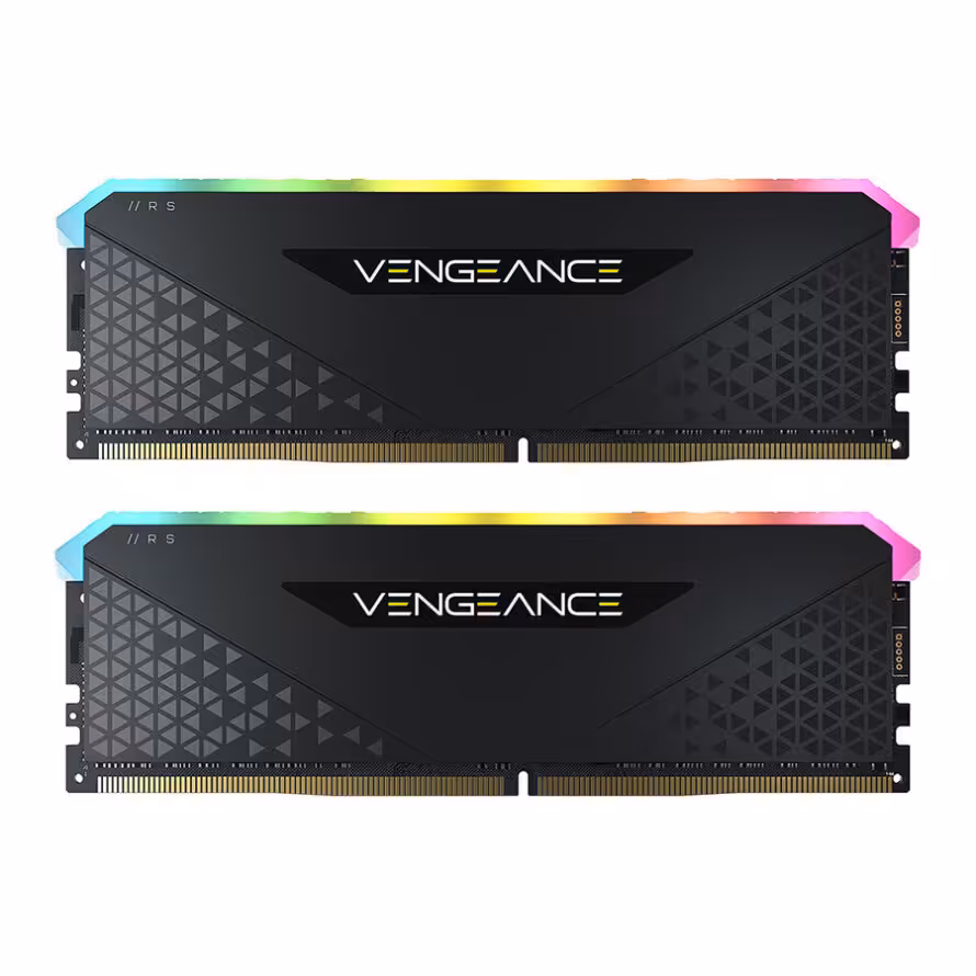 رم کورسیر VENGEANCE RGB RS Black 32GB 16GBx2 3600MHz CL18