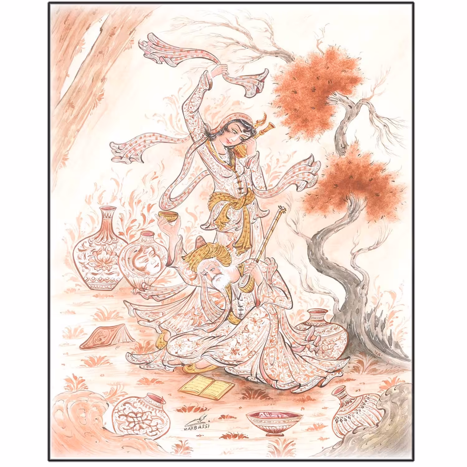 نقاشی مینیاتور استاد علی کرباسی