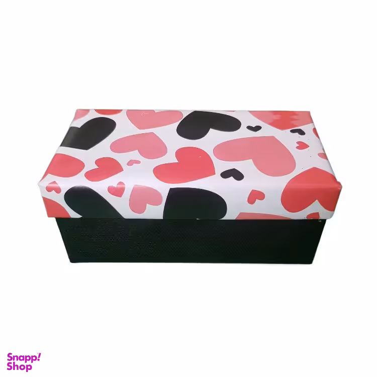 جعبه هدیه مدل قلب مشکی صورتی