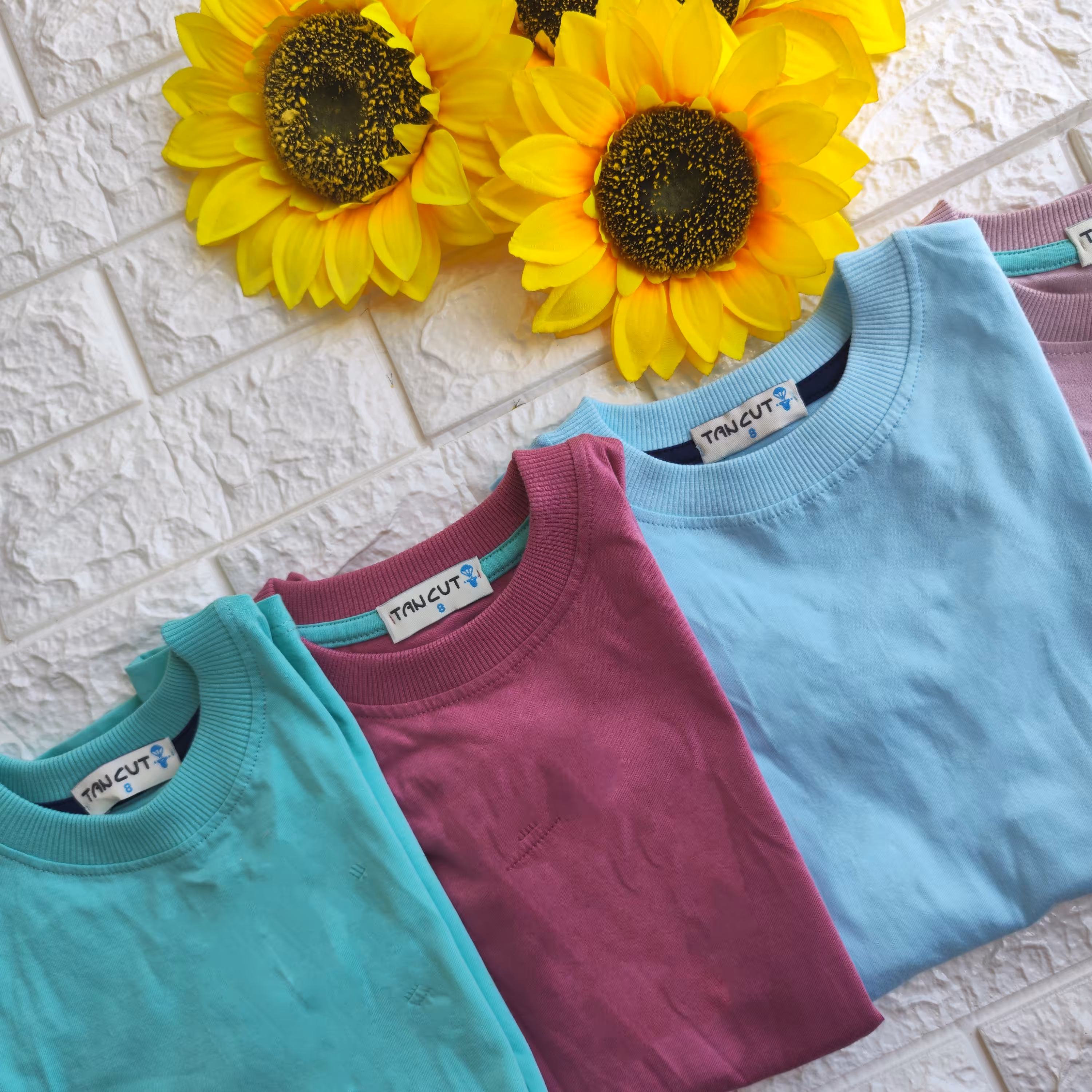 تی شرت تک رنگ ساده دخترانه و پسرانه تخفیفی