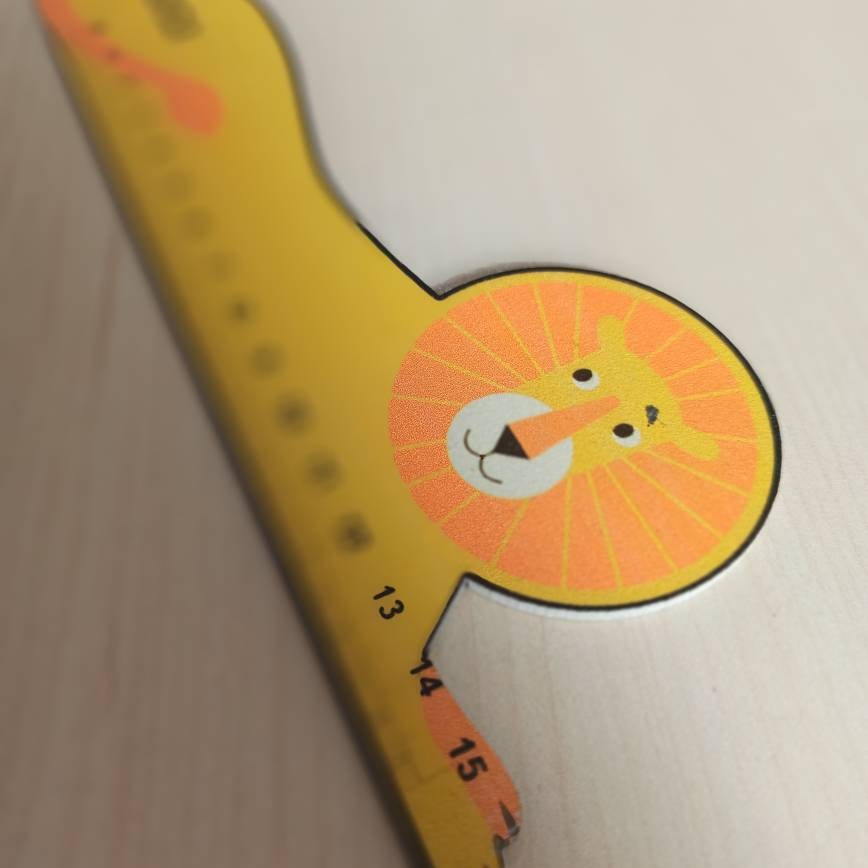 خط کش 15 سانتی چوبی - mdf - شیر