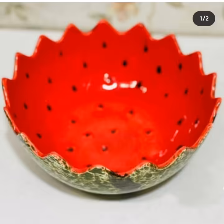 کاسه سرامیکی طرح هندوانه