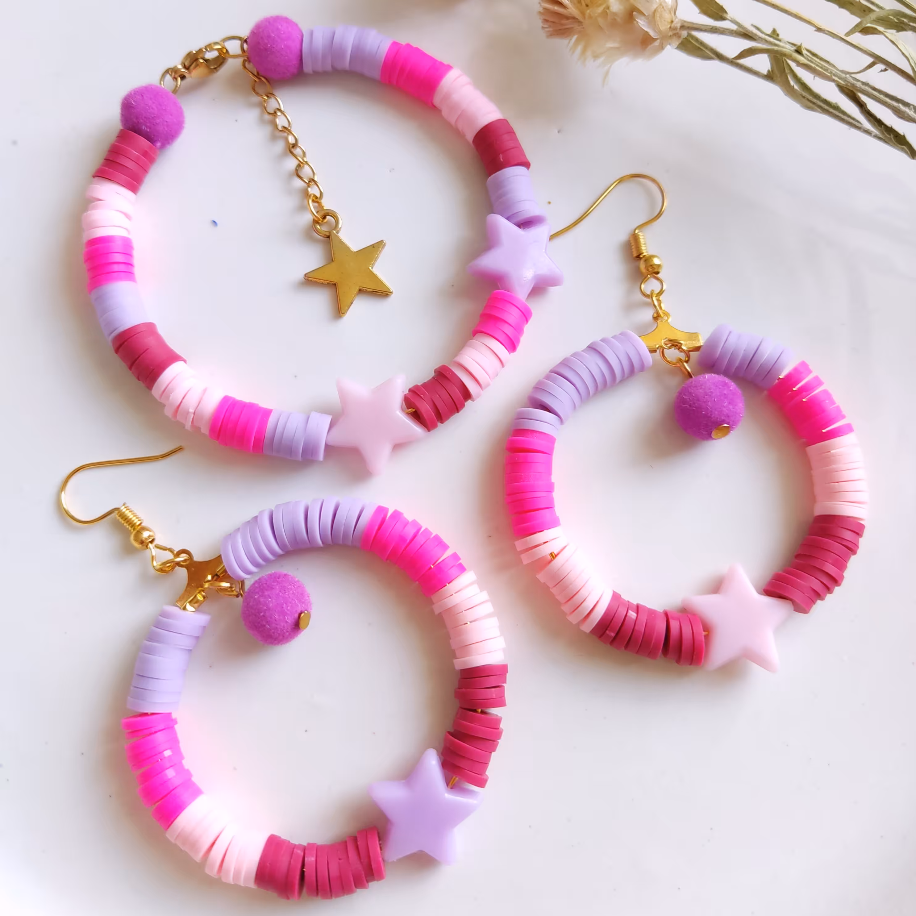 نیم ست گوشواره و دستبند فیمو