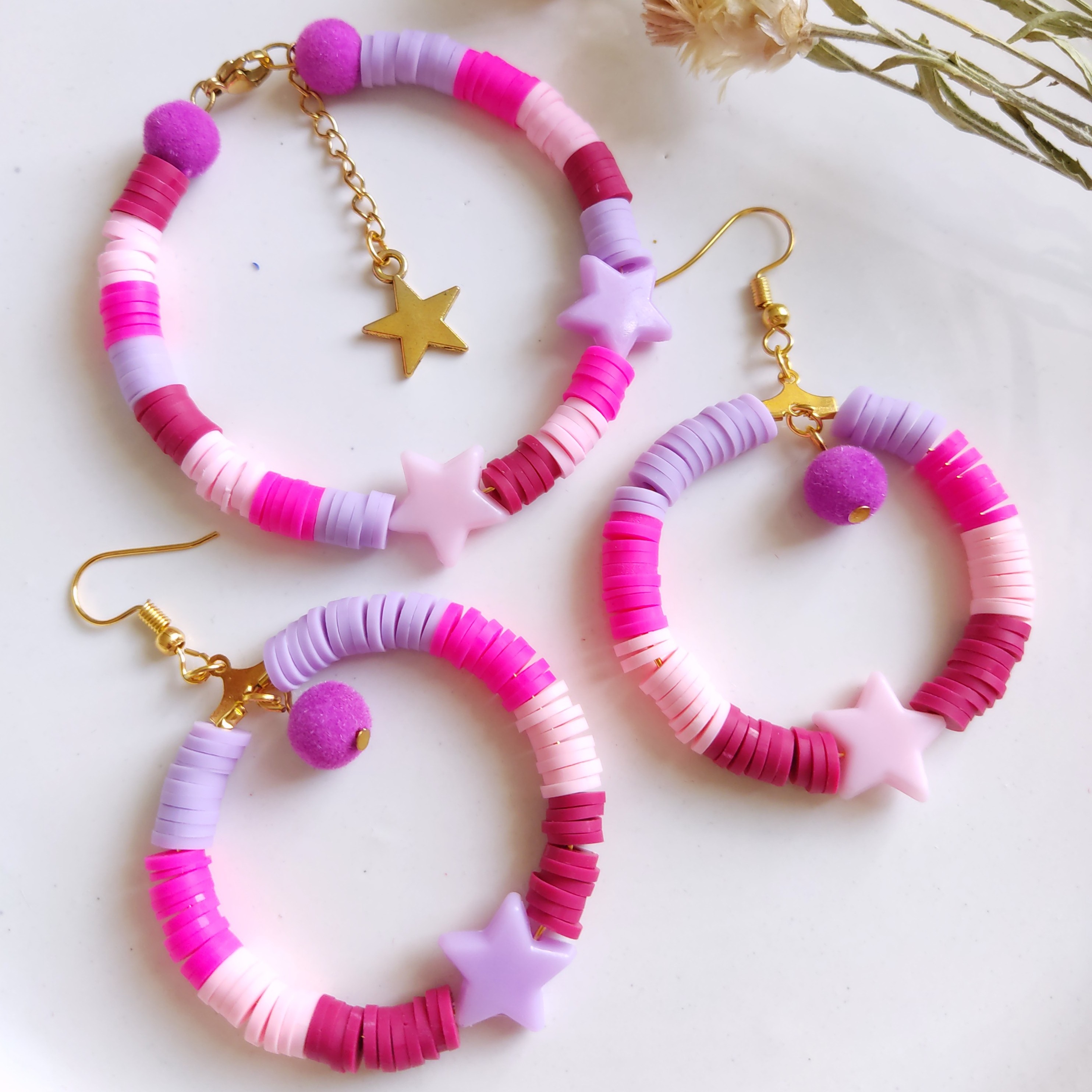 نیم ست گوشواره و دستبند فیمو