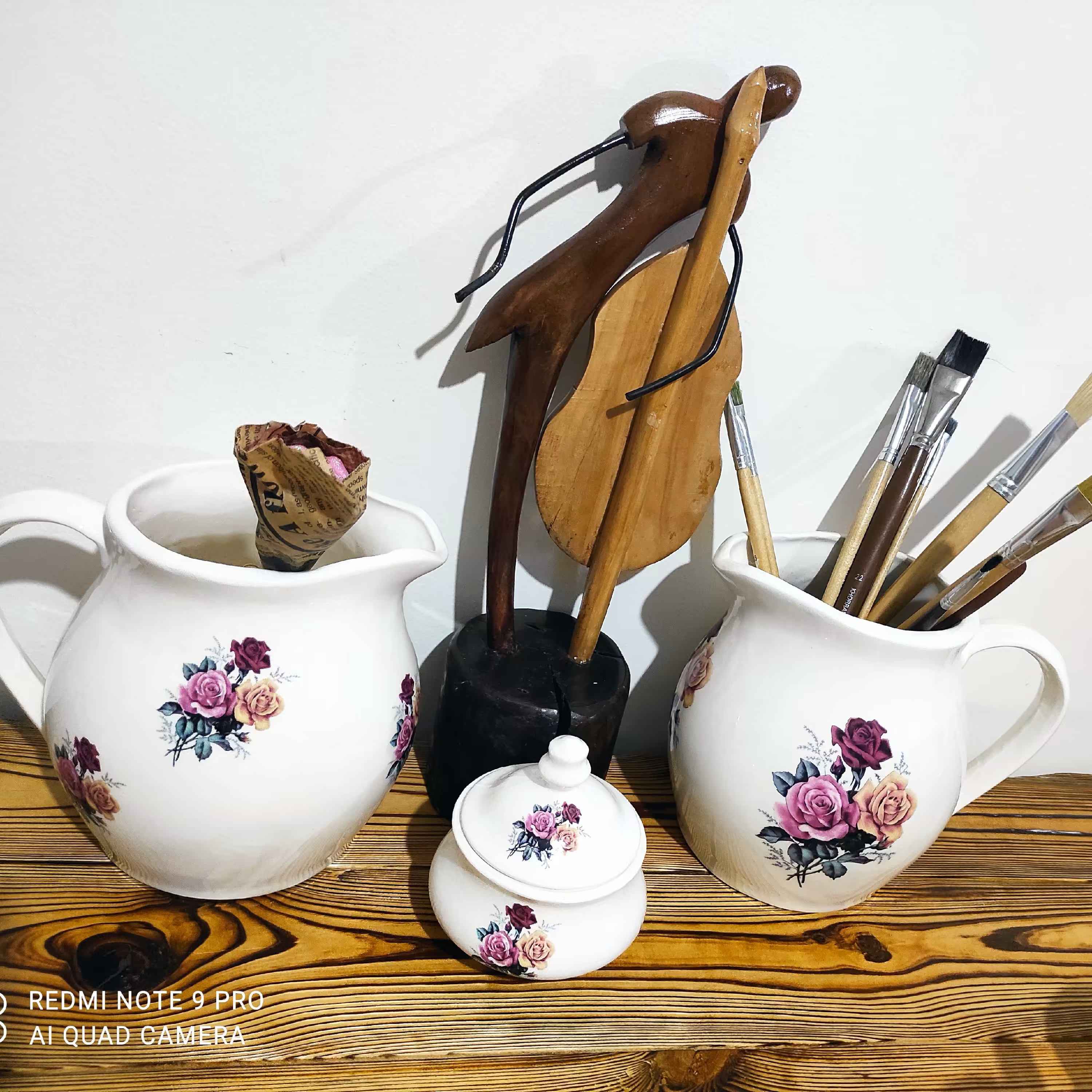 پارچ طرح گل رز ،ساخته شده جهت استفاده به عنوان گلدان