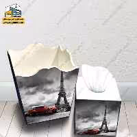 ست سطل زباله و جعبه دستمال لارا مدل برج ایفل - فروشگاه سه گامه