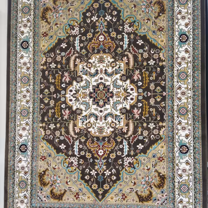 فرش پاتریس  فرش گلیم عشایری  400شانه طرح بخشایش گردوئی سایز 6متری