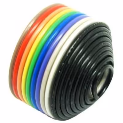 مجموعه 5 عددی کابل فلت 10 رشته رنگی یک متری