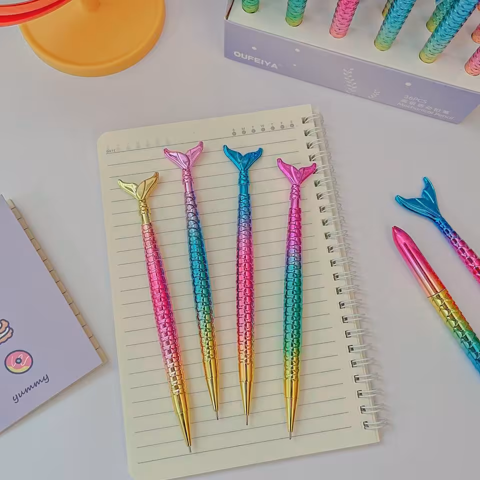 لوازم تخریر فانتزی، اتود(مداد نوکی) نوک پنج دهم طرح پری دریایی، جنس عای