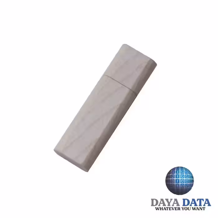 فلش مموری چوبی دایا دیتا طرح ساده مدل WO1009-41 ظرفیت 128GB -USB3  رنگ کرم تیره 