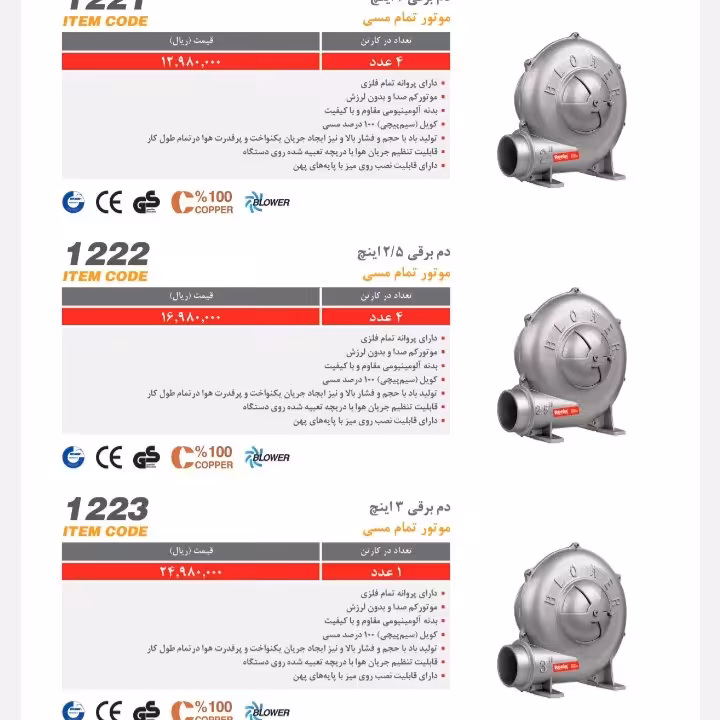 دمنده  برقی 3 اینچ  رونیکس 1223