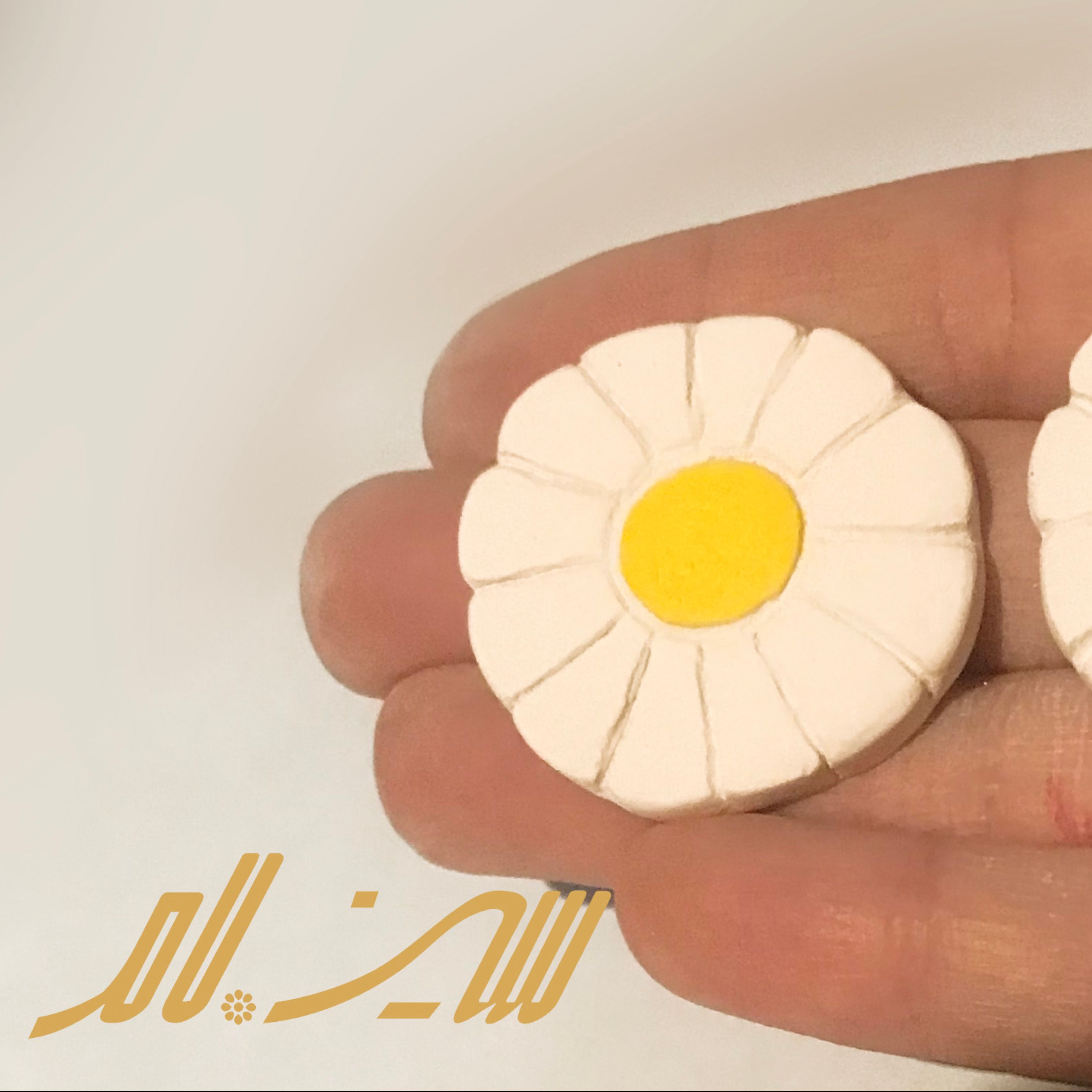 گوشواره سرامیکی- دست ساز- رنگ آکریلیک- یکبار پخت