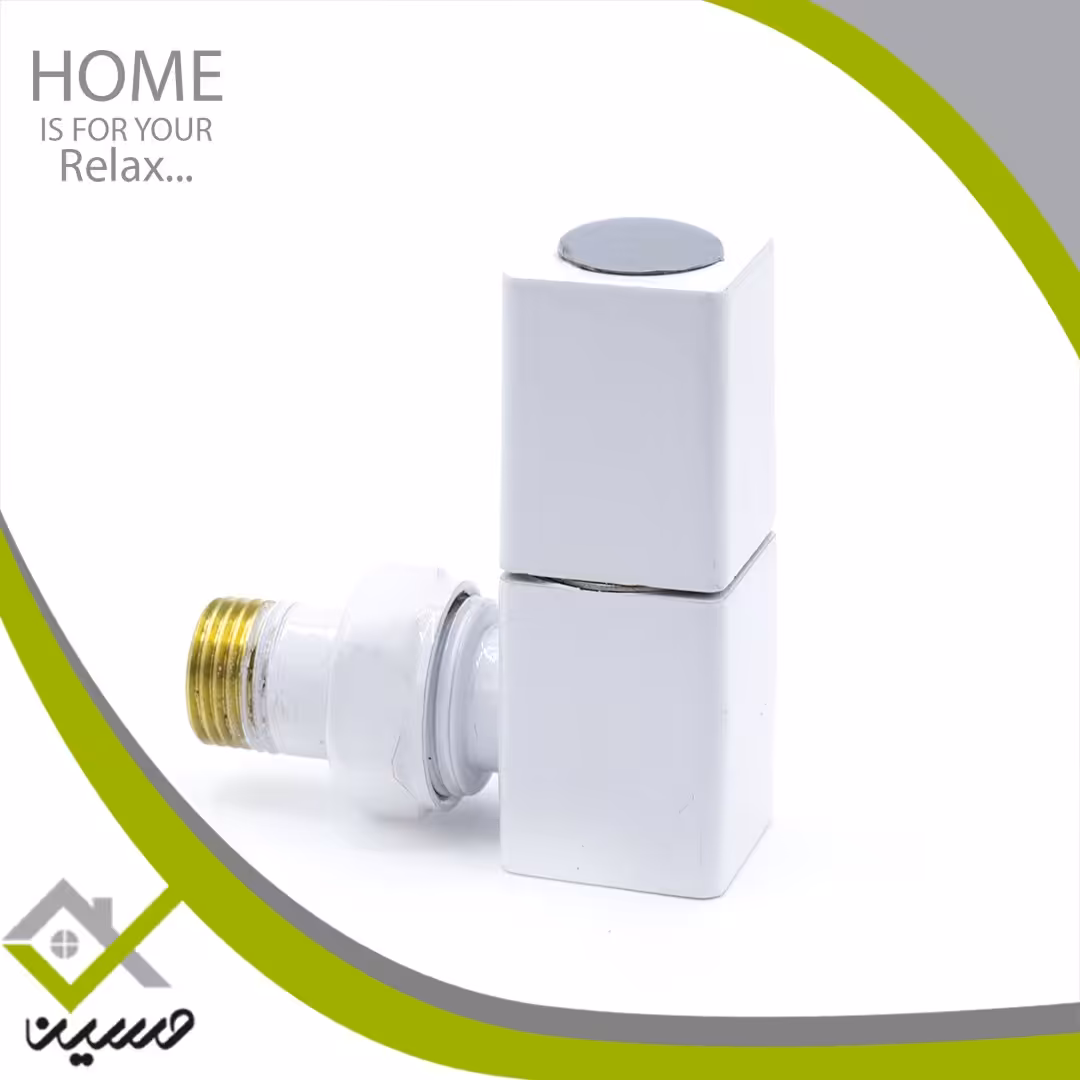 شیر حوله خشک کن مدل فلت سفید فلزی(هزینه ارسال پس کرایه است)