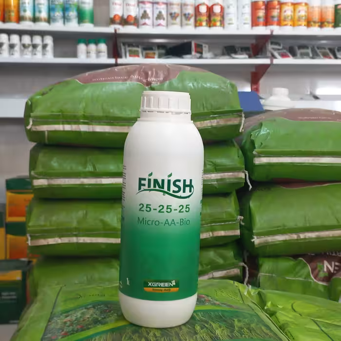 کود مایع کامل فینیش 25-25-25 ایکس گرین  Finish محصول امریکا یک لیتری