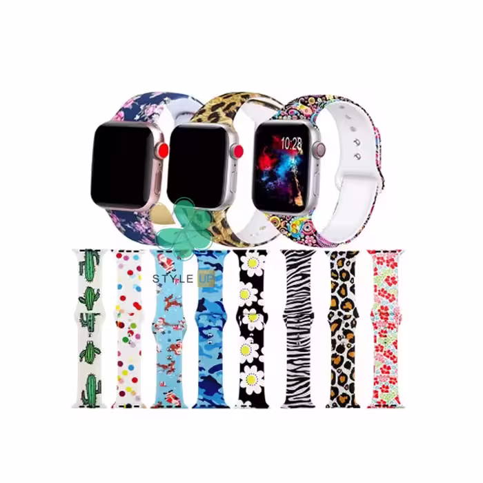 بند سیلیکونی ساعت اپل واچ Apple Watch 7 41mm طرح دار