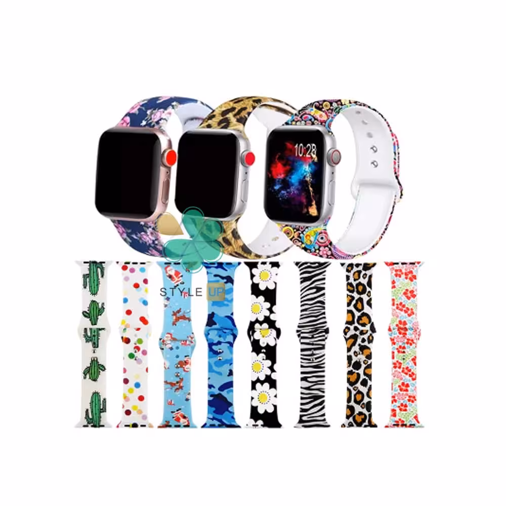 بند سیلیکونی ساعت اپل واچ Apple Watch 7 41mm طرح دار
