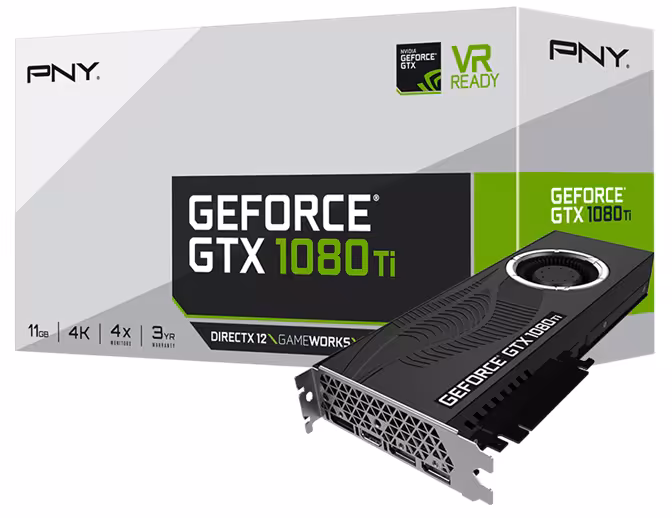 کارت گرافیک پی ان وای مدل GTX 1080 Ti Blower Edition  با حافظه 11 گیگابایت