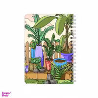 دفترچه یادداشت بامبیلیپ مدل چوبی طرح گوشه دنج باغچه کد 2860256