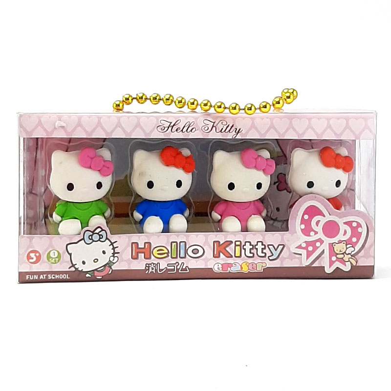خرید پاک کن فانتزی طرح Hello Kitty کیفی پک 4 عددی