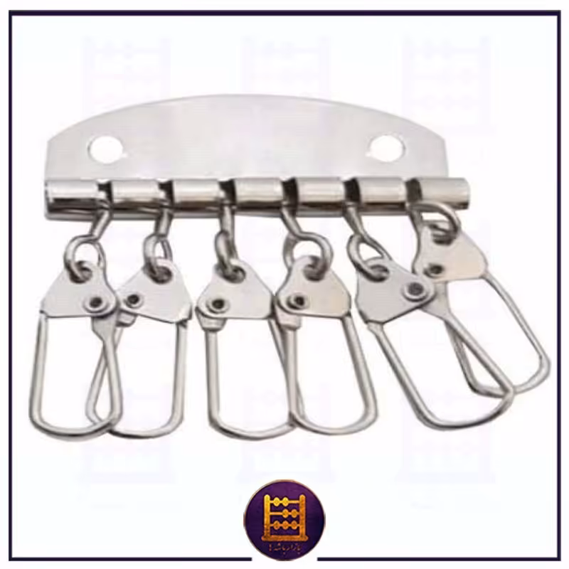 یراق اعلا مدبر جاکلیدی 6 عددی استیل رنگ نقره ای 