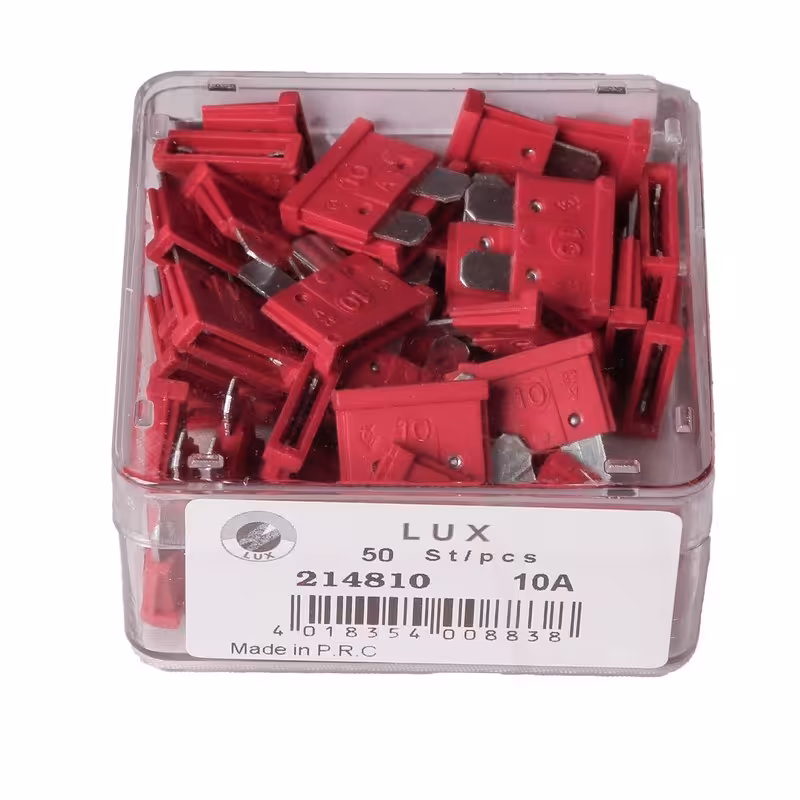 فیوز 10 آمپر 50 عددی-برند یدک لوکس(پس کرایه)