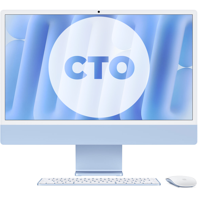 آی مک 24 اینچ M4 کاستوم پردازنده 10core – 10core حافظه رم 32 گیگابایت ظرفیت 512 گیگابایت SSD آبی Z1EQ0008C - Hiapple.ir