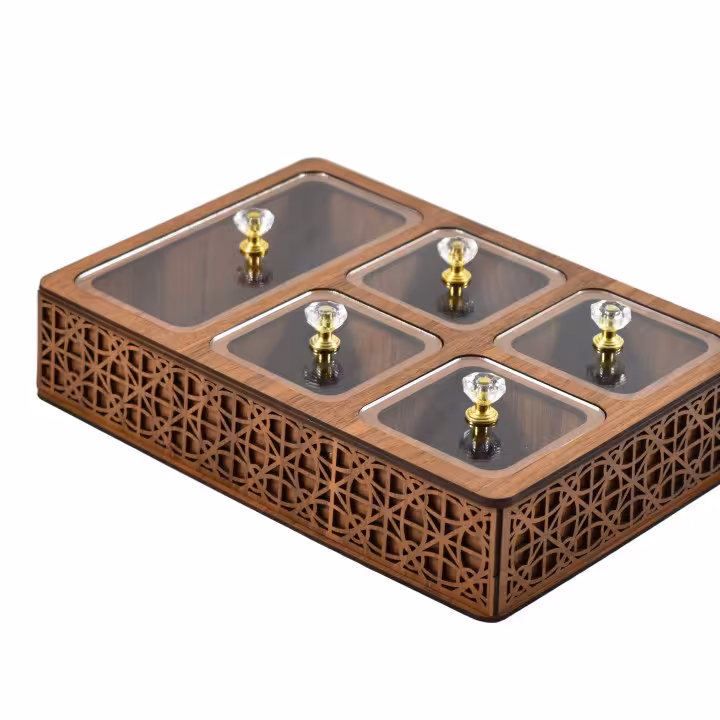 جعبه پذیرایی چوبی 