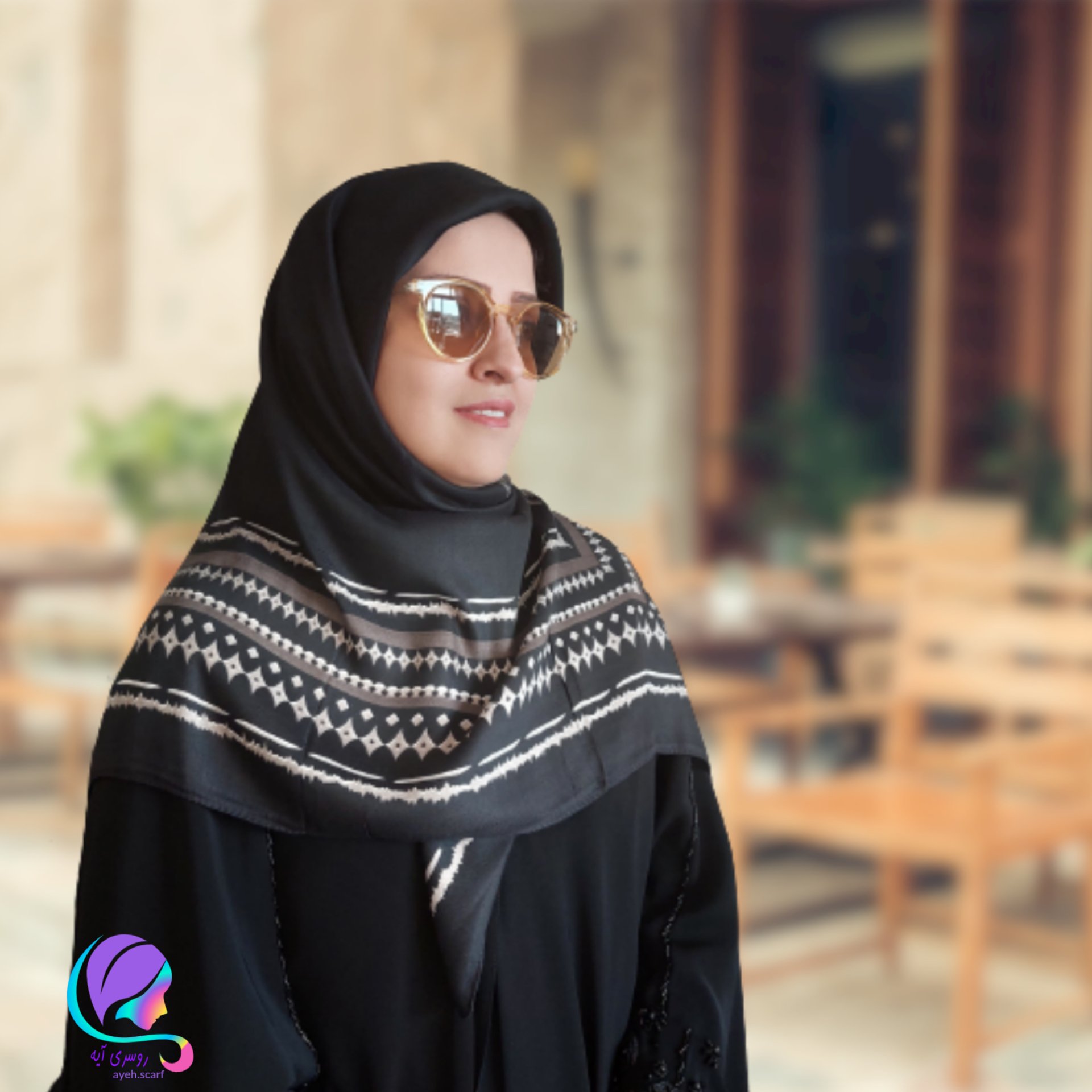 روسری نخی حاشیه دار قواره 100