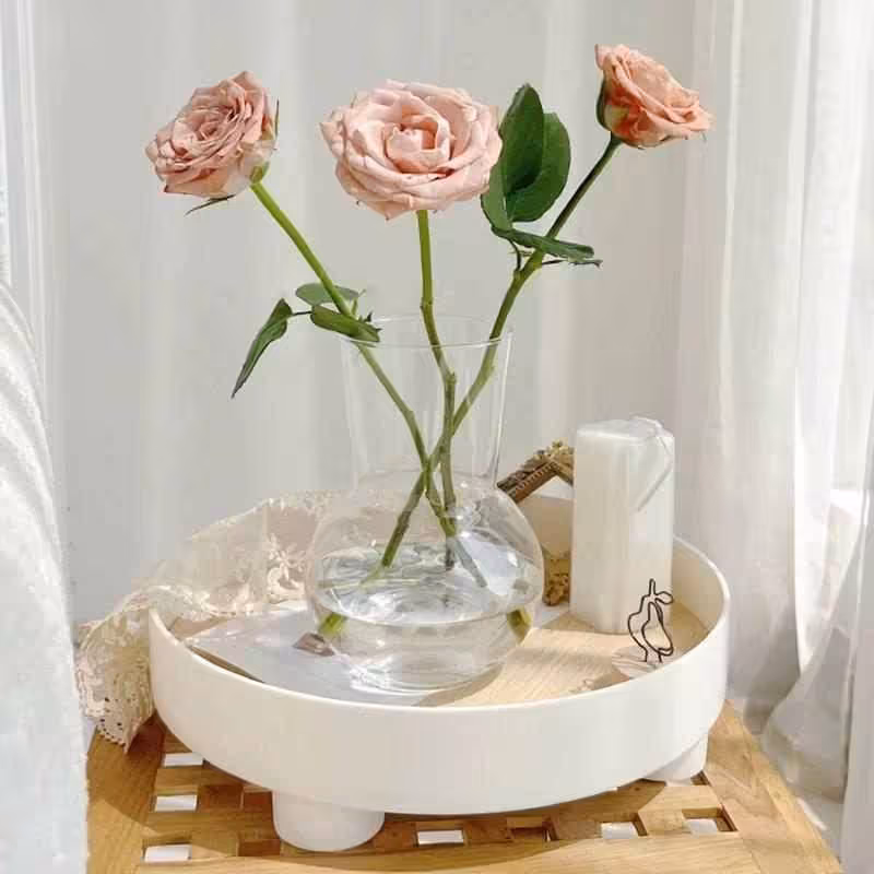 گلدان شیشه ای تنگی باکیفیت و شفاف