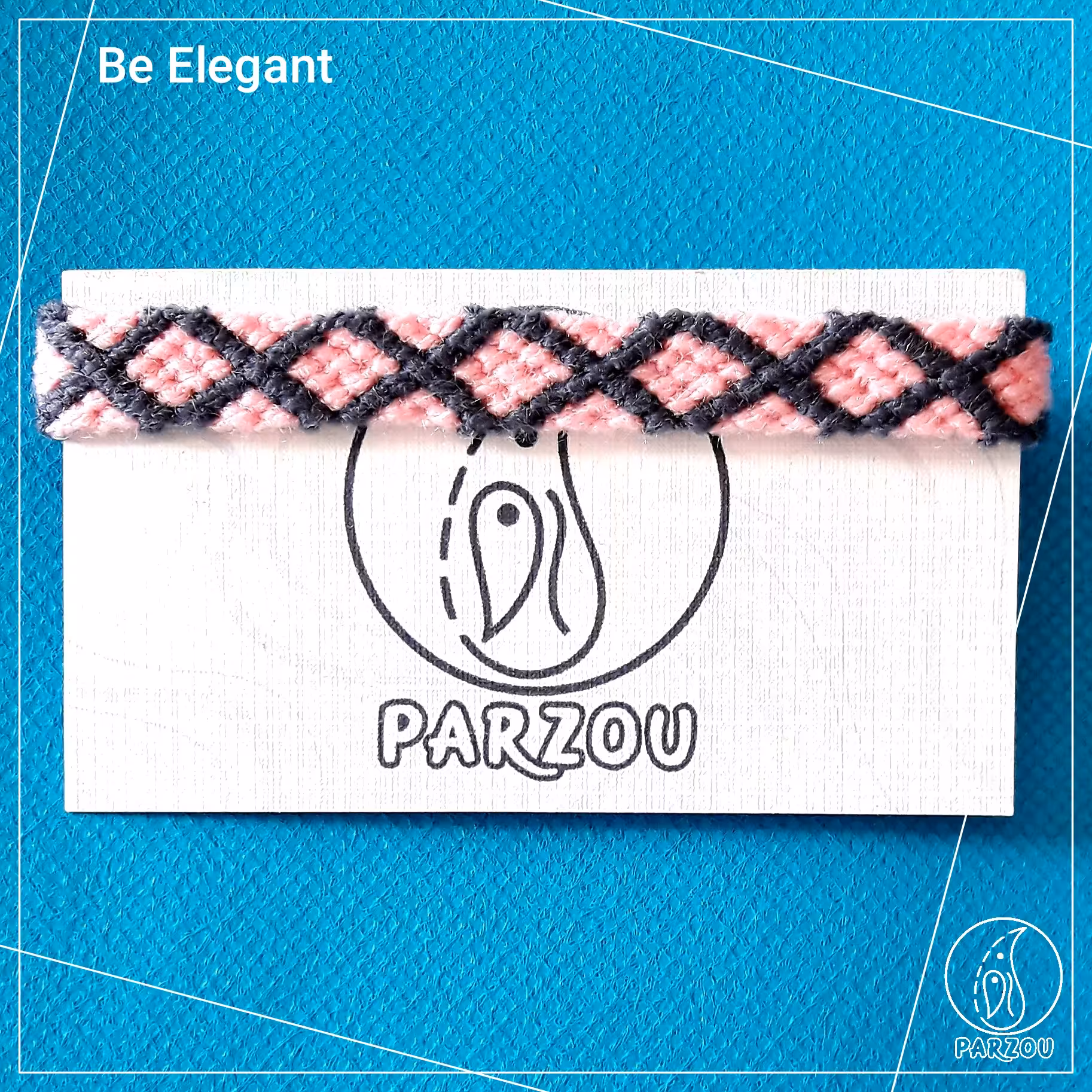 دستبند دوستی دو رنگ طوسی و صورتی