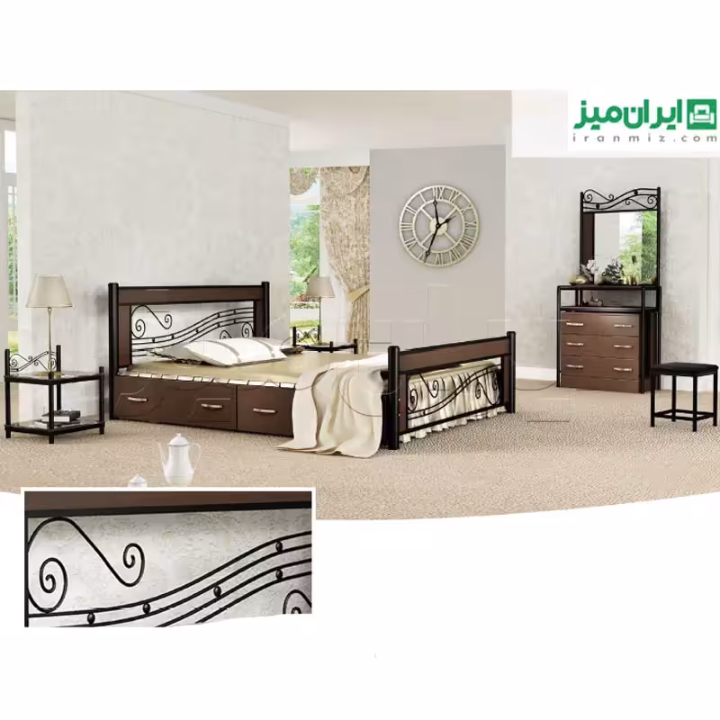 تخت خواب دو نفره شیده