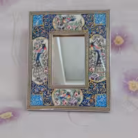 آینه خاتم و مینا سایز کوچک نمره2