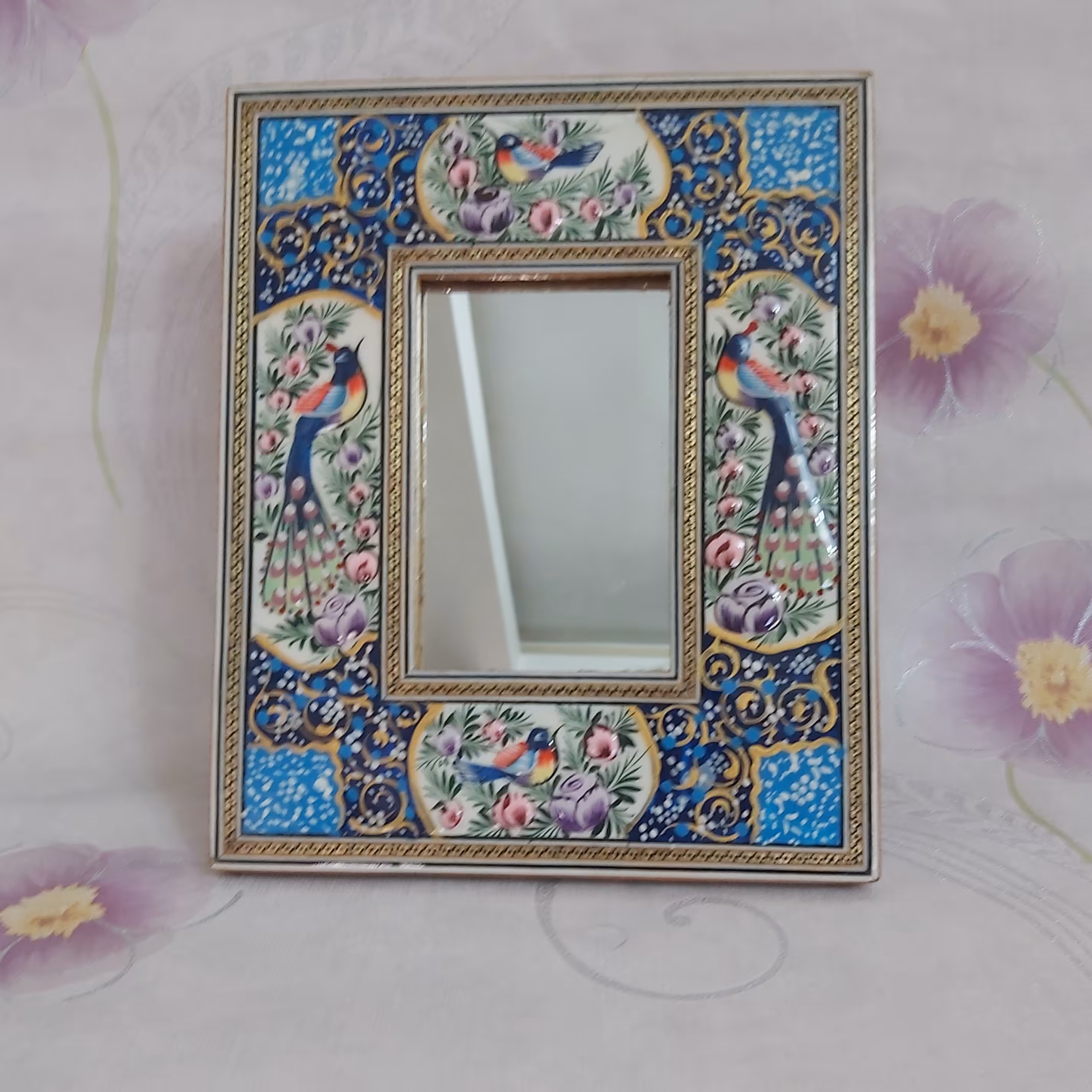 آینه خاتم و مینا سایز کوچک نمره2