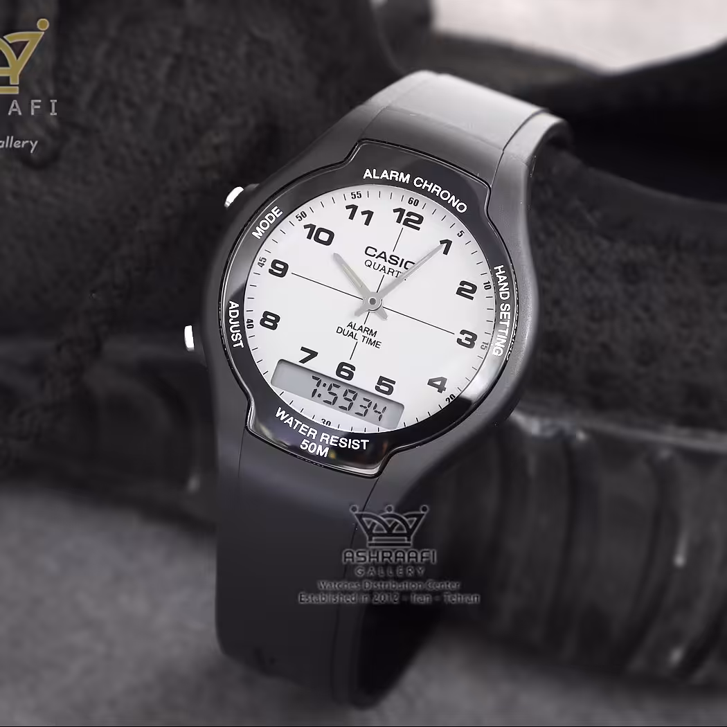 ساعت کاسیو Casio Analog Digital Dual Time AW-90H-7BVDF