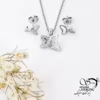 نیمست نقره پروانه ای عیار925 کد 18081