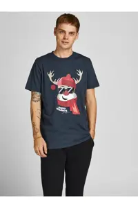 تی شرت ورزشی آبی مردانه جک جونز NAVY Jack Jones Jack &amp; Jones