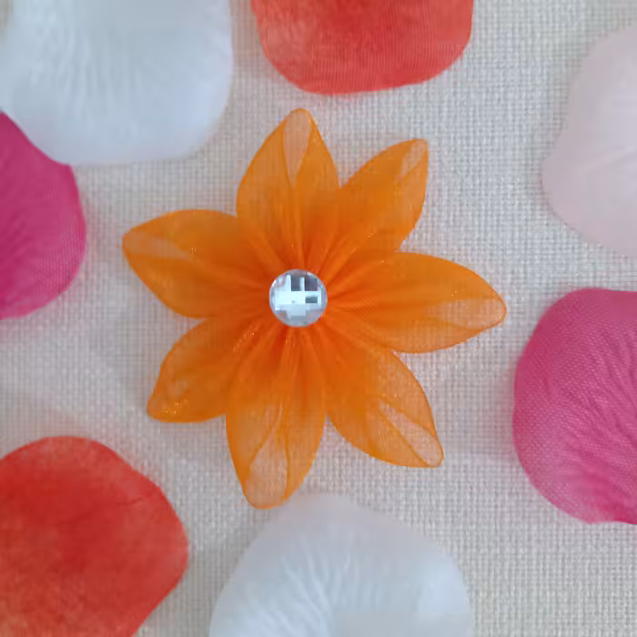 کل تزیینی خرجکار پرتقالی کد 113