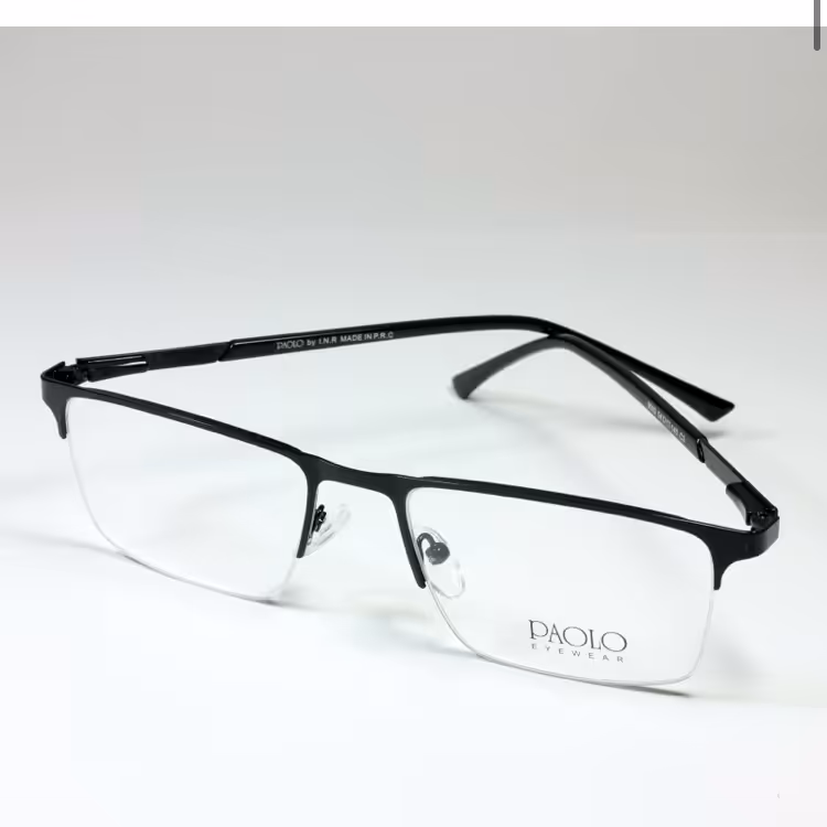 فریم عینک طبی نیمه قاب مردانه فلزی کلاسیک 9002