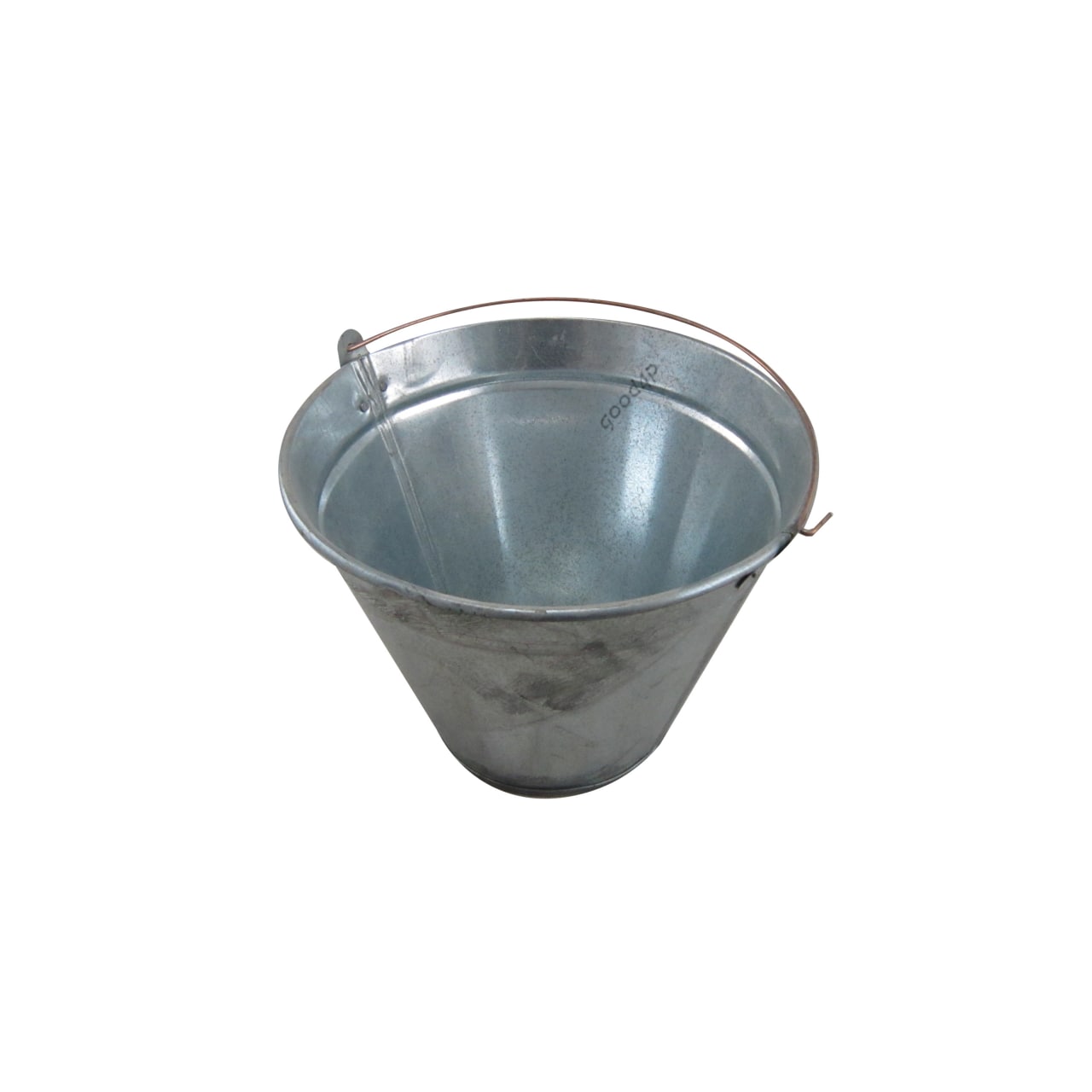 سطل گالوانیزه متوسط ( 25 سانتی ) دو تکه (فاقد آب بندی) براق