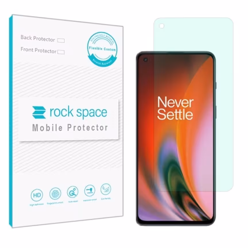 گلس وان پلاس Nord 2 5G مدل نانو هیدروژل گرین لایت برند راک اسپیس